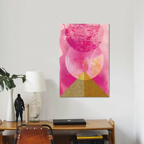 12" H x 18" W x 0.75" D Golden Pink by Sweet William - Unframed Print