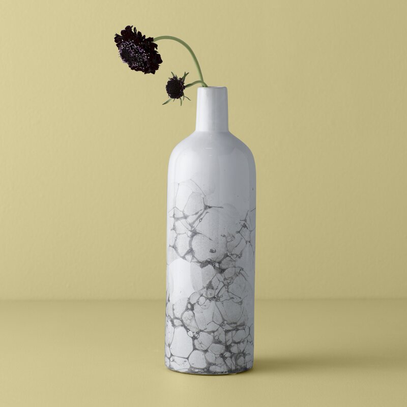 Goodin 12" Ceramic Table Vase, Black (#K1458)