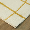 Goodrow Abstract Area Rug in Mustard/Cream rectangle 5'3