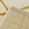 Goodrow Abstract Area Rug in Mustard/Cream rectangle 5'3