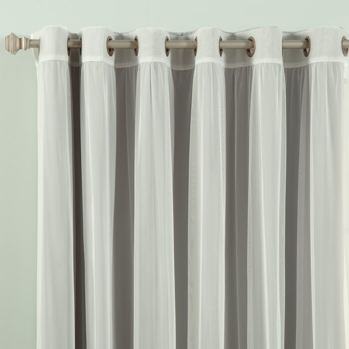 80" W x 84" L Granados Polyester Blackout Curtain 4 Panels