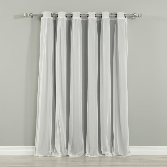 80" W x 84" L Granados Polyester Blackout Curtain 4 Panels