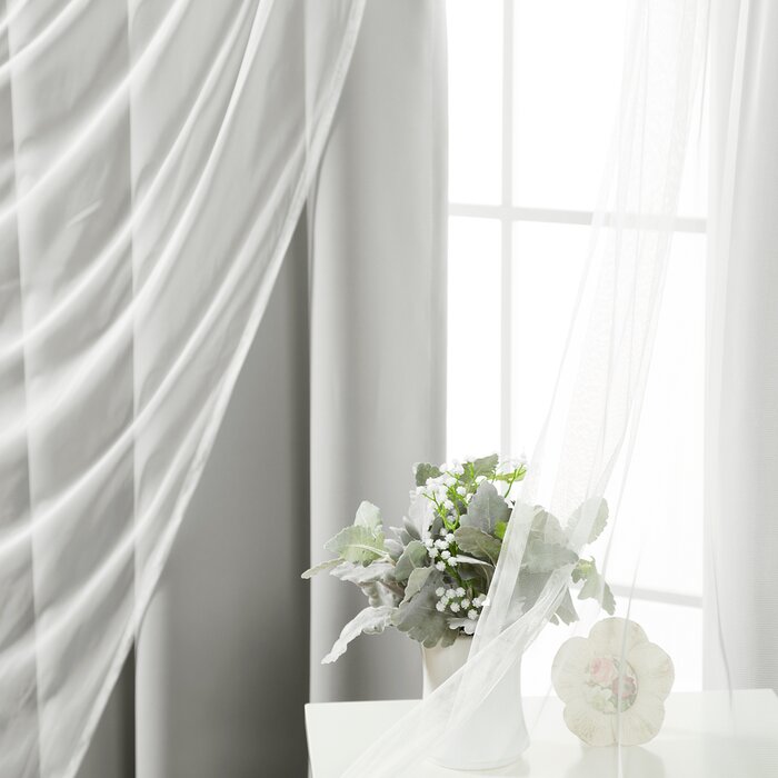 80" W x 84" L Granados Polyester Blackout Curtain 4 Panels