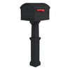 Grand Haven Extra Large, Plastic, Mailbox and Post Combo, Black CL283