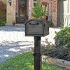 Grand Haven Extra Large, Plastic, Mailbox and Post Combo, Black CL283
