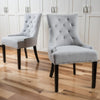 Set of 2 - Grandview Tufted Upholstered Side Chairs, Light Grey (#K1140)