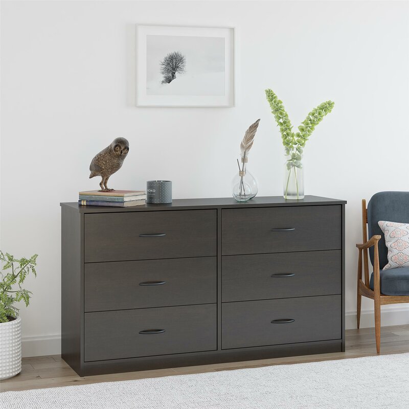 zipcode design grantville 6 drawer dresser Grantville 6 Drawer Dresser, 47.2" W Double Dresser, Wood Dresser For Bedroom, Chest Of Drawers Of Storage