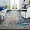 Abderus Abstract Blue/Gray Area Rug KRUG041