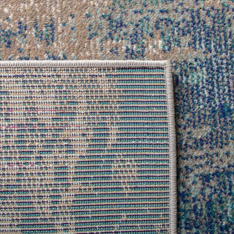 Abderus Abstract Blue/Gray Area Rug KRUG030