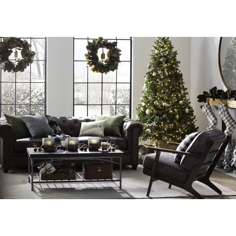 9' H Green Artificial Spruce Christmas Tree with Lights