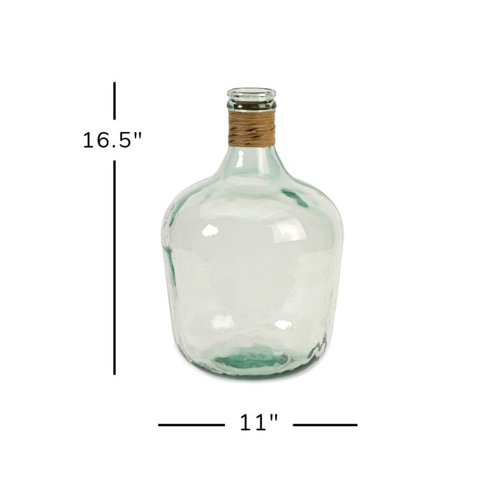 Belton Clear/Green Glass Table Vase LX5580
