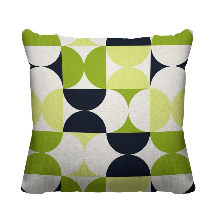 16" x 16" Chartreuse Griffin Geometric Minimalist Indoor/Outdoor Throw Pillow