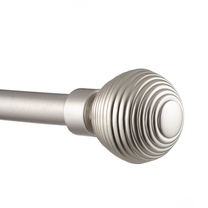 36" - 72" Silver Grijalva Adjustable 1" Single Curtain Rod