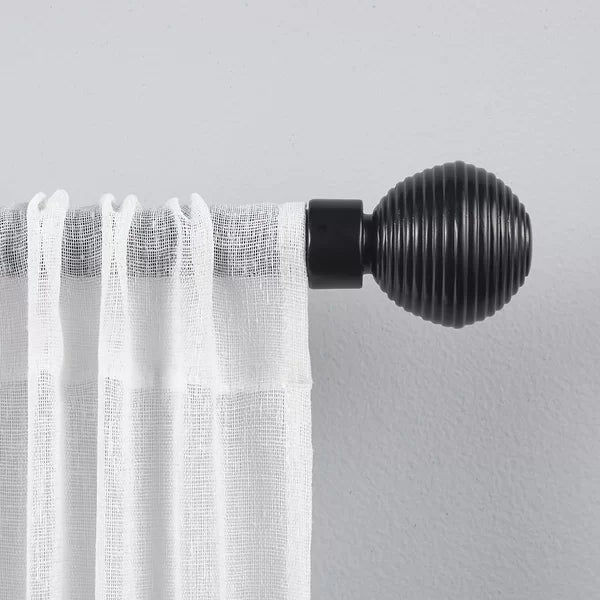 66" - 120" Black Grijalva Adjustable 1" Single Curtain Rod