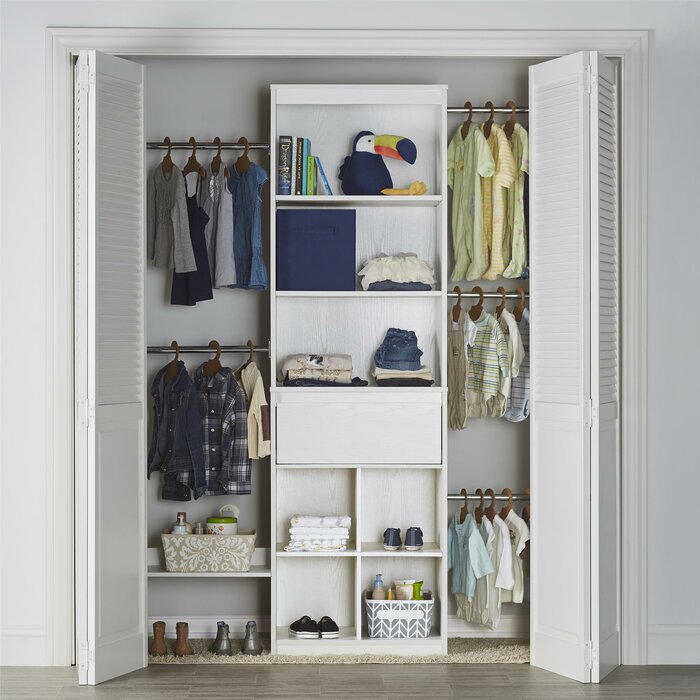 Grow with Me 68.69" W - 95.44" W Closet System, White #HA275
