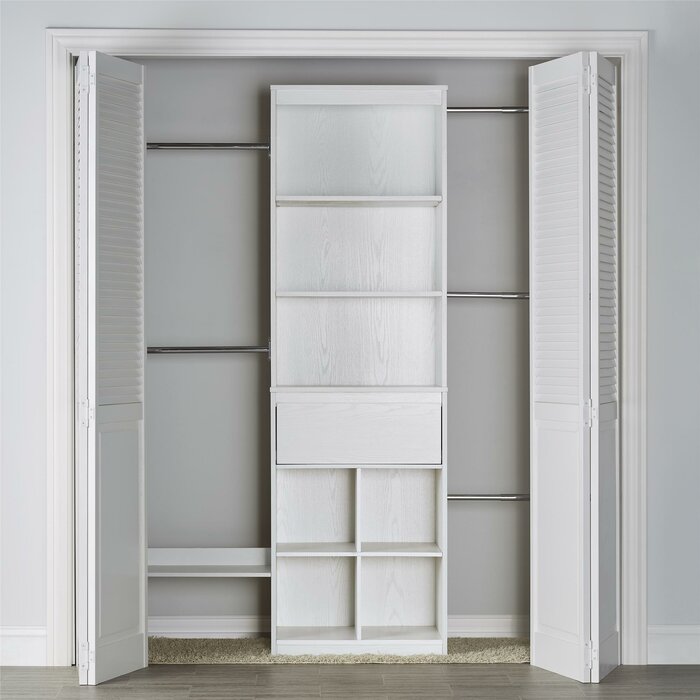 Grow with Me 68.69" W - 95.44" W Closet System, White #HA275