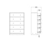 (As Is) Gray Guilford 5 Drawer 28.5'' W Chest