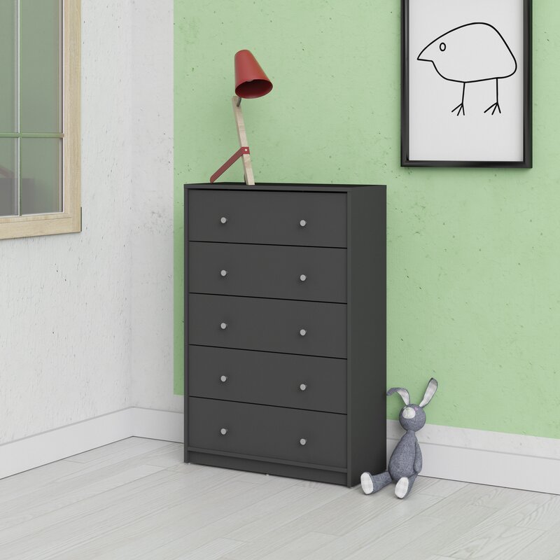 (As Is) Gray Guilford 5 Drawer 28.5'' W Chest