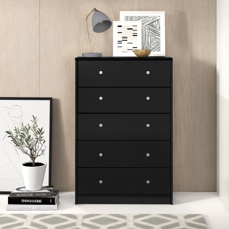 Black Guilford 5 Drawer Chest K8753