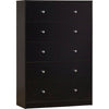Black Guilford 5 Drawer Chest K8753