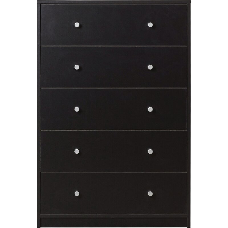 Black Guilford 5 Drawer Chest K8753