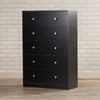 Black Guilford 5 Drawer Chest K8753