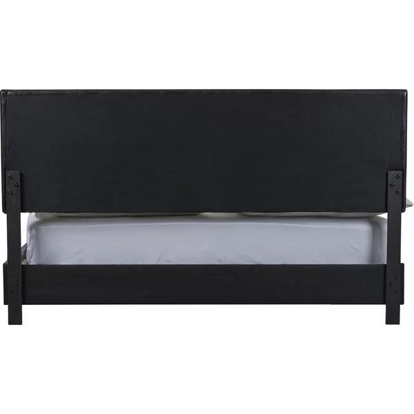 Black Gullion Upholstered Low Profile Standard Bed QUEEN