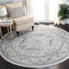 Gurseese Oriental Area Rug in Light Gray round 6'7