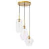 Brass Gwyneth 3 - Light Cluster Geometric Pendant