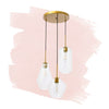 Brass Gwyneth 3 - Light Cluster Geometric Pendant