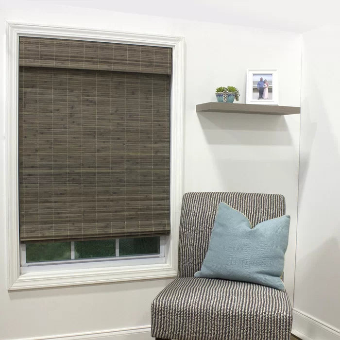 22"W x 64"L Driftwood Gyala Semi-Sheer Roman Shade