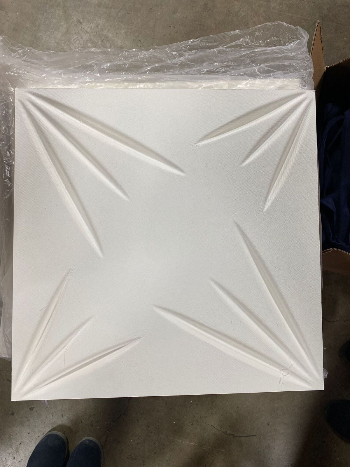 White Shockley 20" x 20" Fiber Wall Paneling pt106