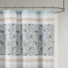 Blue Hailee 100% Cotton Paisley Single Shower Curtain SC901