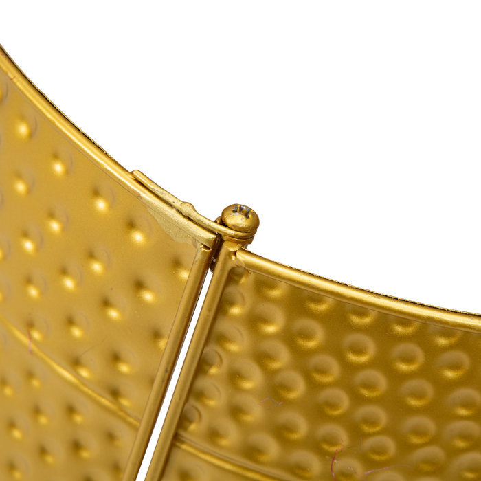 9.75" H x 22" W Gold Hammered Metal Tree Collar