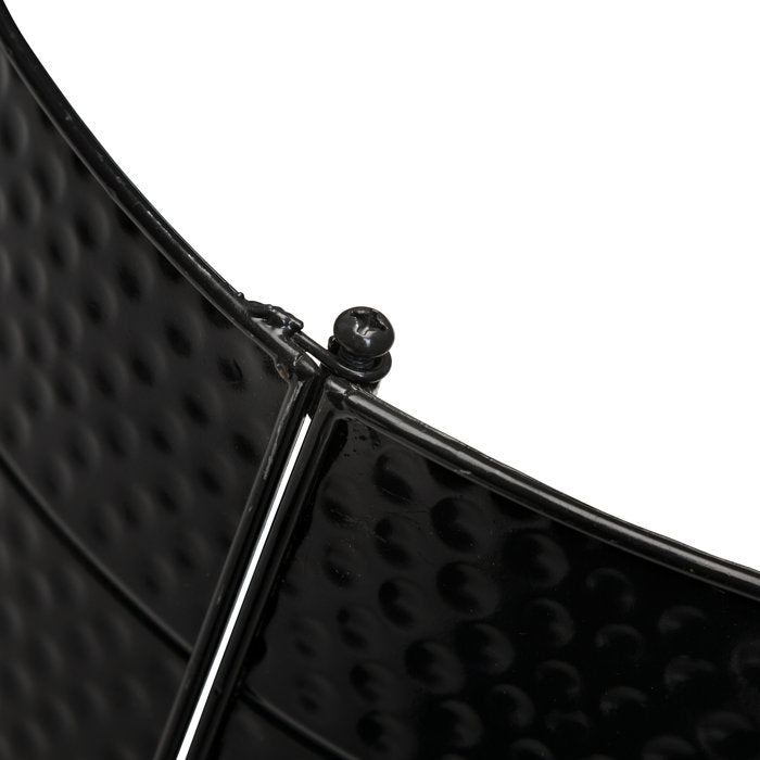 9.75" H x 22" W Black Hammered Metal Tree Collar