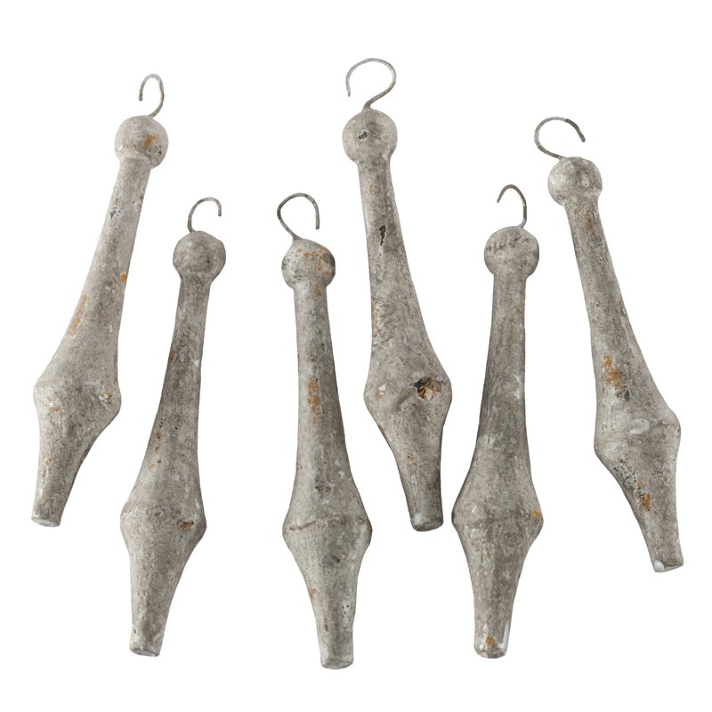 12" & Less Hand Painted Drops Chandelier Lift (Part number: ML13 GRAY) (Set of 6) CL673
