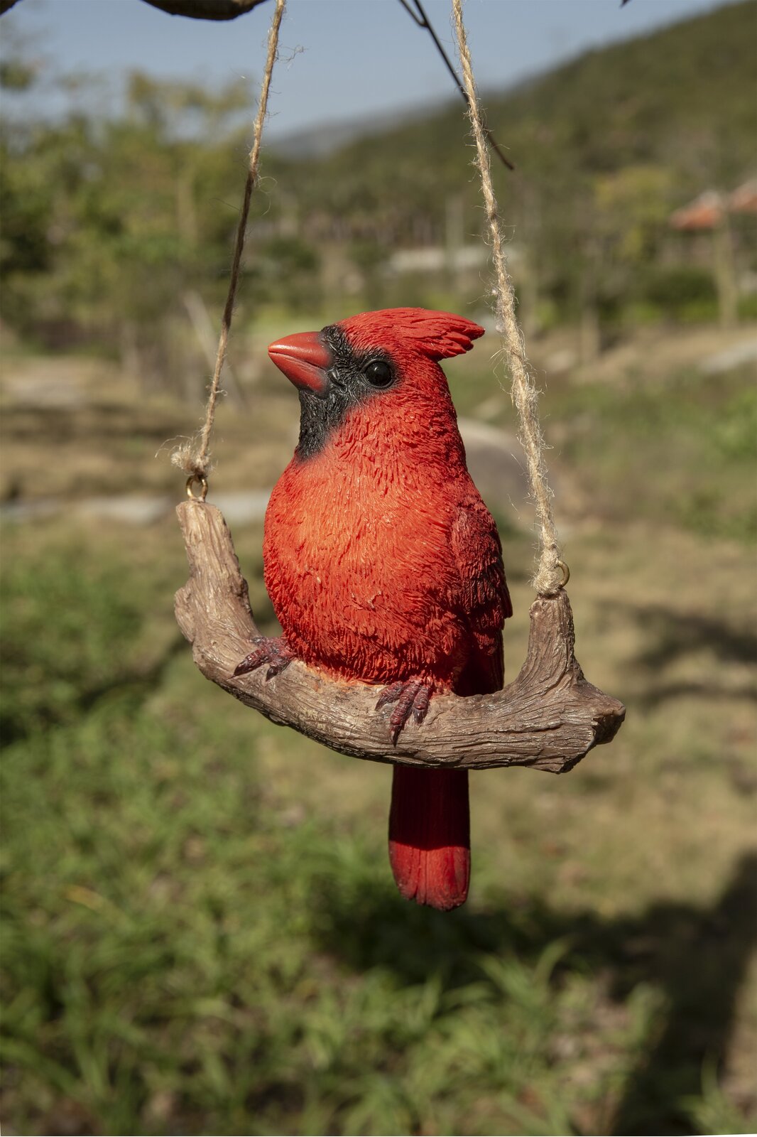 Red Hanging Cardinal on a Branch AS132