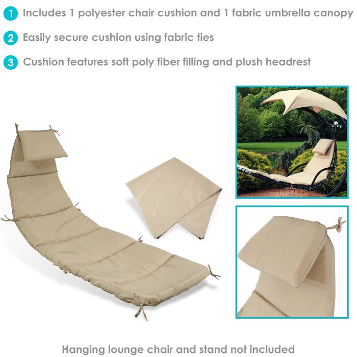 Hanging Indoor/Outdoor Lounge Chair Replacement Cushion Set