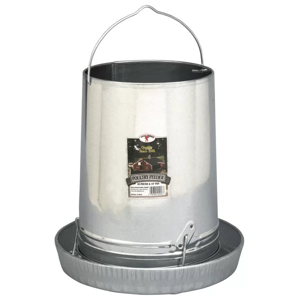 40 lbs Hanging Poultry Feeder with Pan