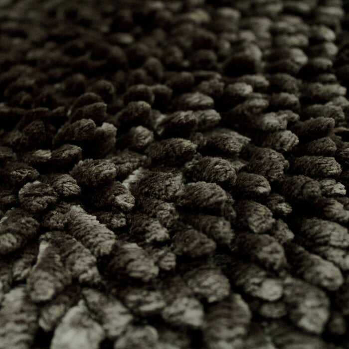 21" W x 34" L Charcoal Haralabos Chenille Rectangle Non-Slip Bath Rug