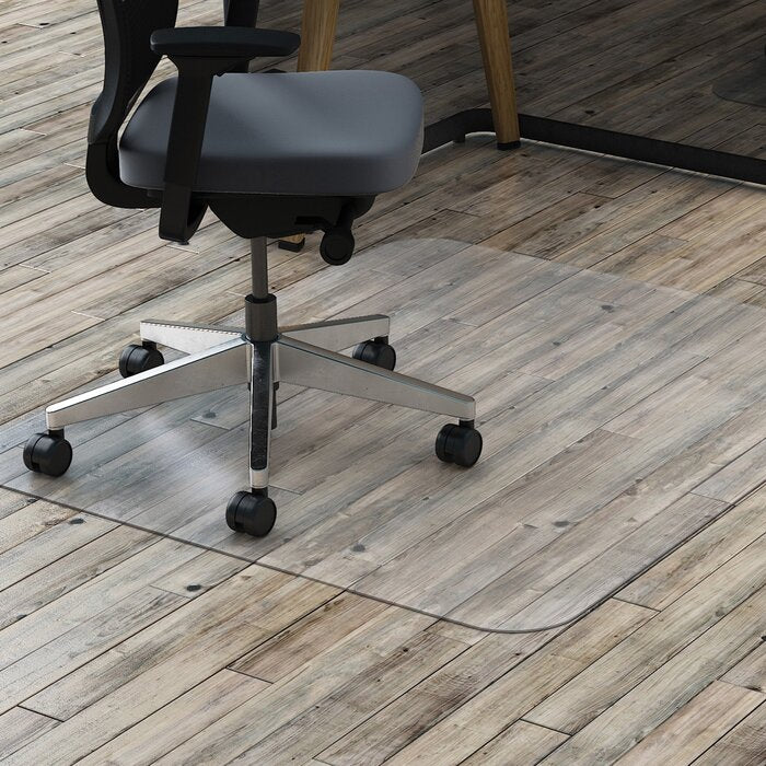 0.13" H x 36" W x 48" D Hard Floor Straight Rectangular Chair Mat