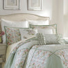 Harper Green Floral Patchwork 100% Cotton Reversible Comforter Set, King