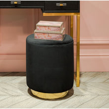 Load image into Gallery viewer, Harris 15.7&quot; Velvet Round Standard Ottoman 2289
