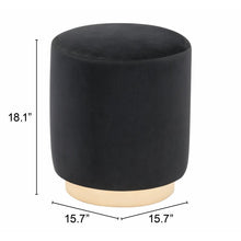 Load image into Gallery viewer, Harris 15.7&quot; Velvet Round Standard Ottoman 2289
