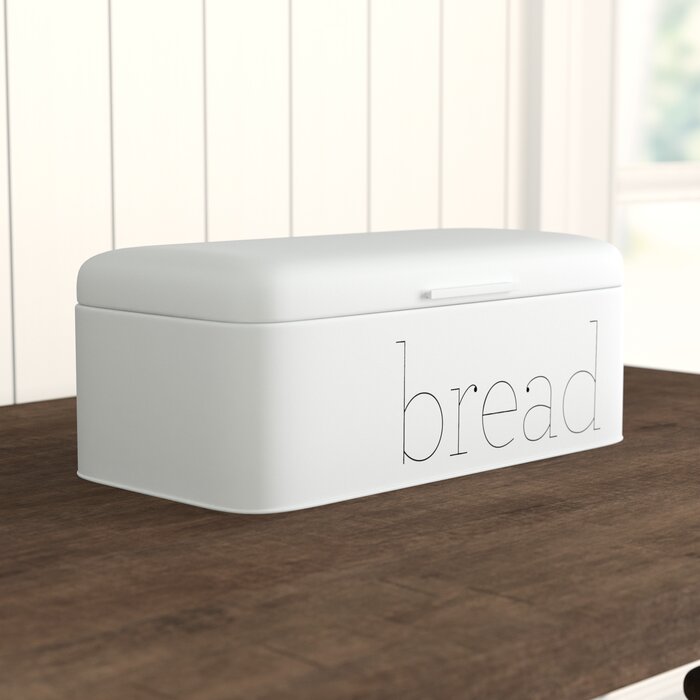 White/Black Hartsock  Metal Bread Box EJ898