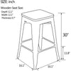 Black Hartung Counter and Bar Stool (Set of 4)