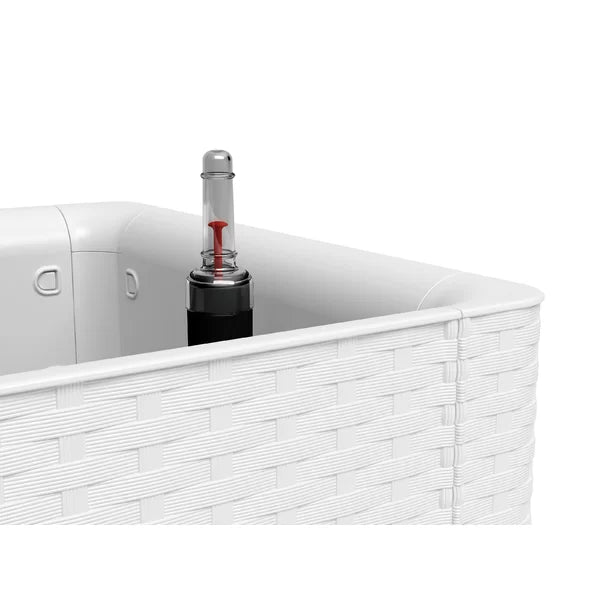 hassan self watering plastic planter box with trellis Hassan Self-Watering Plastic Planter Box with Trellis – Salvage & Co Indy