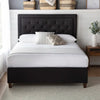Black Hateya Upholstered Low Profile Platform Bed queen
