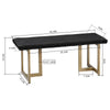 Black Hathcock Upholstered Bench