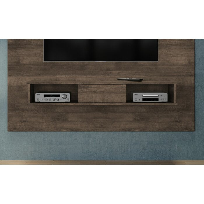 Distressed Brown Hawkinsville Floating Entertainment Center for TVs up to 70"
